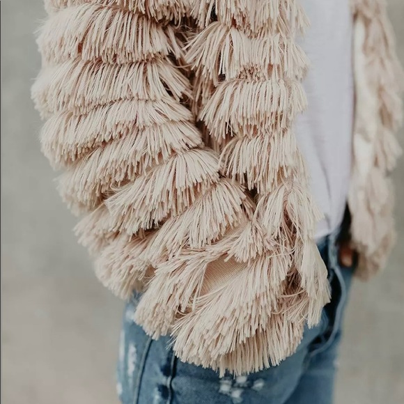 Open Front Cardigan Fur Coat Jacket Warm Coat NWT - Picture 7 of 8